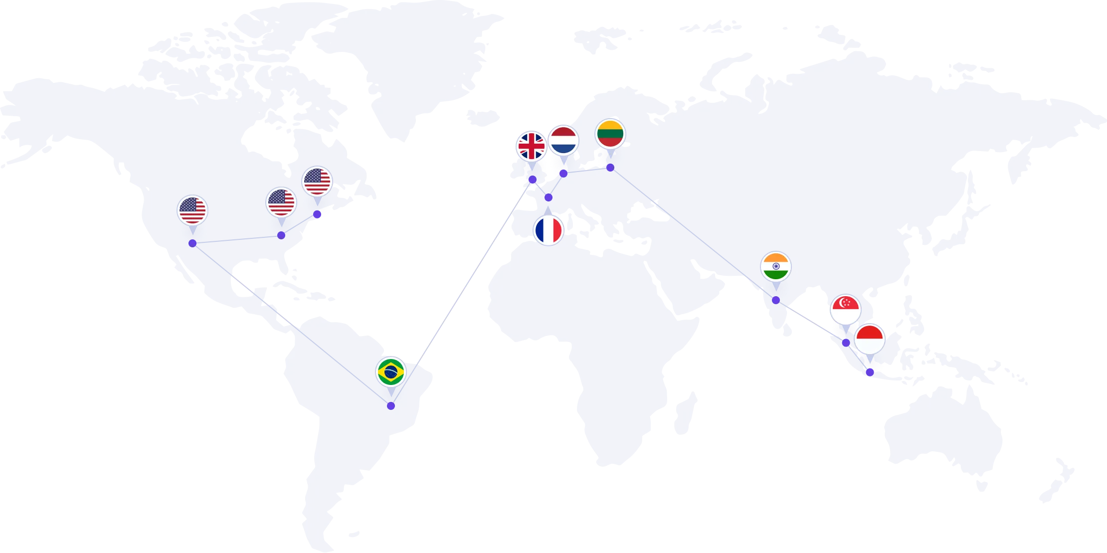 Khám phá cloud server khắp thế giới của chúng tôi