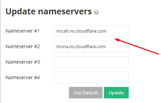 cloudflare nameservers