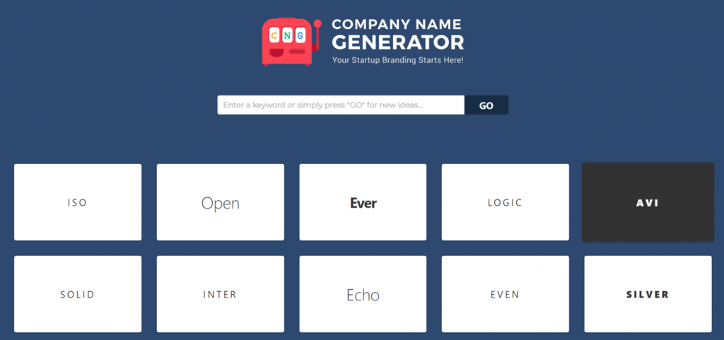 company name generator 10 Website hỗ trợ đặt tên thương hiệu hay nhất