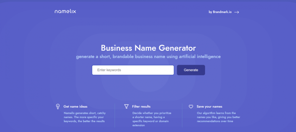 namelix business name generator